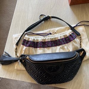 Tory Burch Fleming  Black belt bag